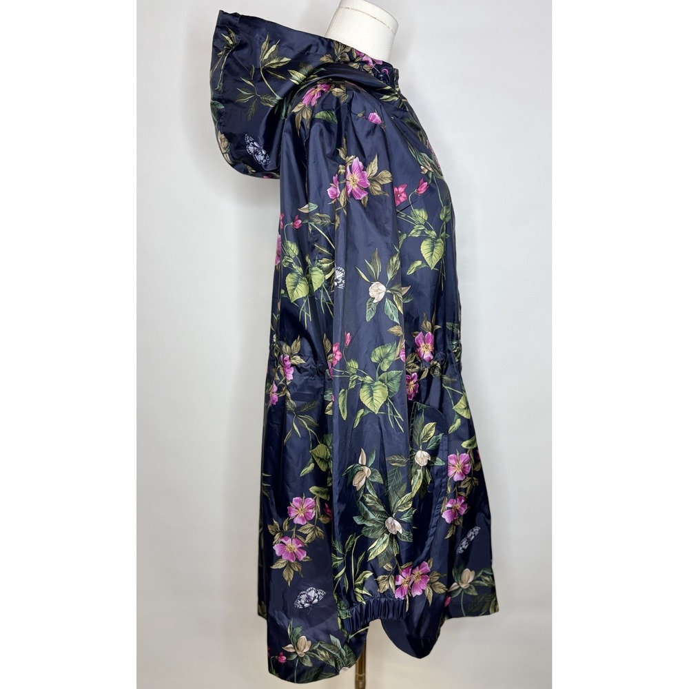 Joules Golightly Navy Floral Packable Raincoat Jacket Right As Rain US 10 216935 - Picture 10 of 11
